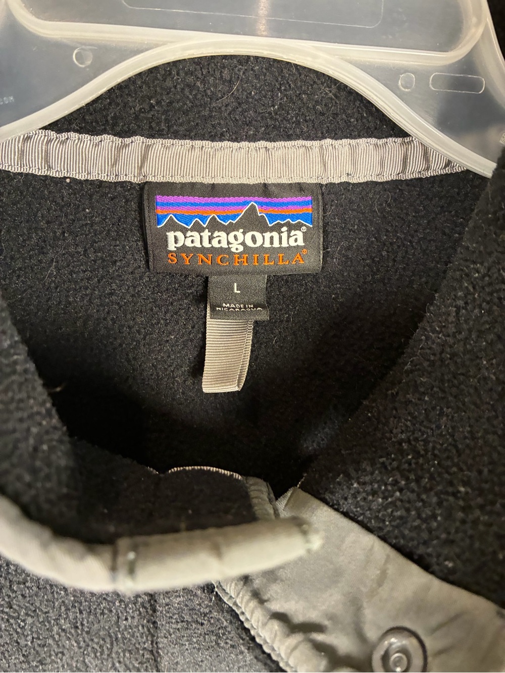 VTG Patagonia Synchilla T Snap Lightweight Fleece Company Logo Pullover Sweat - Picture 6 of 10